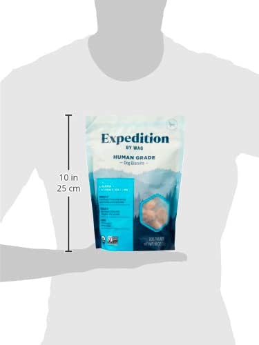 Amazon Brand - Wag Expedition Human Grade Organic Biscuits Dog Treats, Non-GMO, Banana & Coconut, 10oz