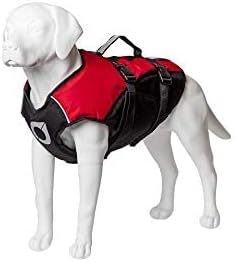 Stunt Puppy Float Doggy Life Jacket, Ergonomic Dog Life Vest for Swimming, Patented Design for Secure Fit, X-Large, Red