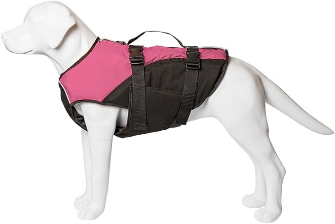 Stunt Puppy Float Doggy Life Jacket, Ergonomic Dog Life Vest for Swimming, Patented Design for Secure Fit, Small, Pink