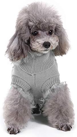 Dog Sweater - Warm Winter Classic Turtleneck Pet Clothes Coat for Puppies, Cats - Cute Christmas Sweaters for Girls Boys, XL