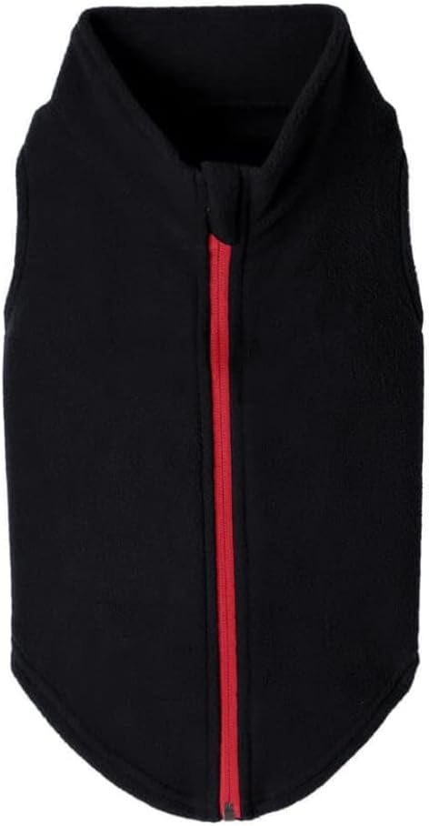 Gooby Boys 3X-Large Chest (~28.5 Inch) Zip Up Fleece, Black, 3X-Large 28.5 US
