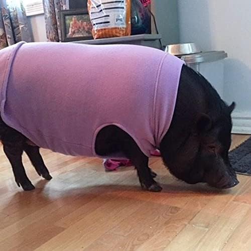 Gooby Stretch Fleece Vest Dog Sweater - Lavender, Large - Warm Pullover Super Stretchy Fleece Dog Jacket for Small to Large Dogs