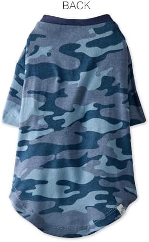 Toby II - The Perfect Tee, 3 Pack Short Sleeve Pet T-Shirt 100% Organic Cotton Tees Clothes for Small, Medium, Large Dogs, Navy Camo, X-Large