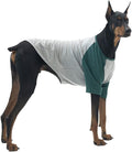 Dog Shirt for Small and Large Dogs Raglan Cotton T-Shirts Soft Breathable Dog Shirts pet Clothes Gray Series (4X-Large, Gray/Green)