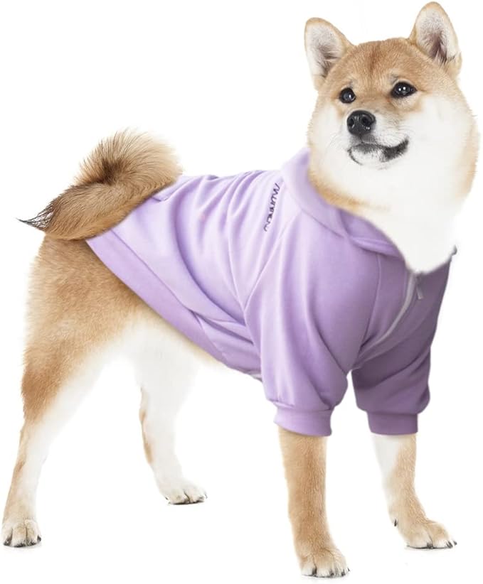 Extra Large Dog Clothes Hoodies Zip Up Sweaters for Big Dogs Labrador German Shepherd Purple 3XL