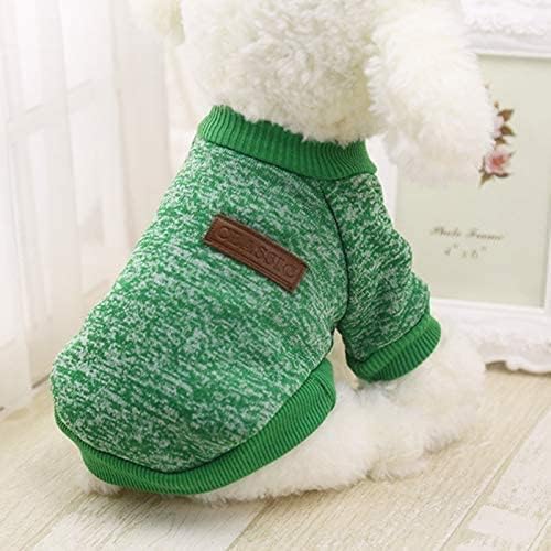 Idepet Pet Dog Classic Knitwear Sweater,Soft Fleece Coat for Small,Medium Dog,Warm Pet Dog Cat Clothes,Puppy Customes (XL, Green)