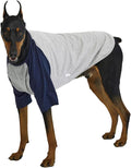 Dog Shirt for Small and Large Dogs Raglan Cotton T-Shirts Soft Breathable Dog Shirts pet Clothes Gray Series (4X-Large, Gray/Navy)