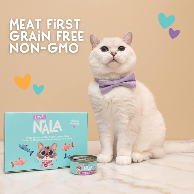 LOVE, NALA - Single Protein Flaked Wet Cat Food Variety Pack - Chicken, Tuna & White Fish - Natural, Hydration Broth, Grain-Free, Human-Grade Protein, Non-GMO, No Gums, No Carrageenan-2.8 oz,12 Cans