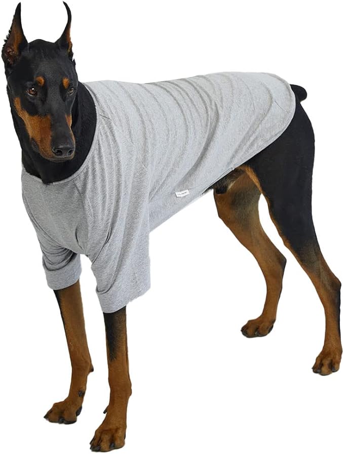 Dog Shirt for Small Dogs Plain T-Shirts Soft Breathable Dog Cotton Shirt pet Clothes (3X-Large, Gray)