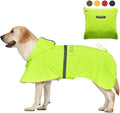 Pet Large Dog Raincoat Apparel Poncho Waterproof for Medium Large Sized for Dog Raincoat Clothes Jacket (Fluor Yellow,5XL)