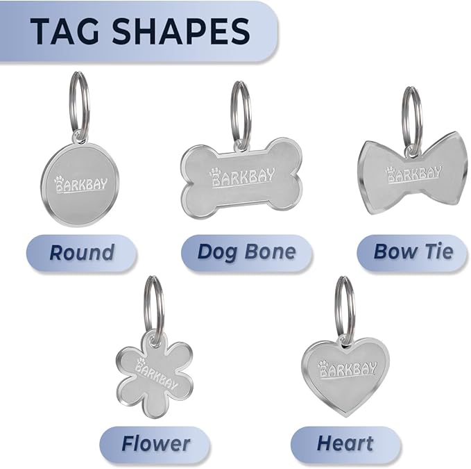 Dog Tags Personalized for Pets,Dog Name Tags QR Code,No Subscription Fees,Modifiable Pet Online Profile,Stainless Steel,No App Required,for Dogs and Cats Small,Medium,Large(Flower,Small)