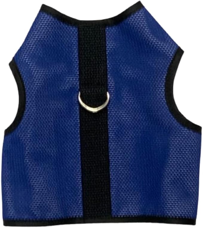 Kitty Holster Cat Harness – Ultra-Breathable Cool Mesh, Cat Accessories - 100% Cotton Lining, Lightweight & Secure with Hook-and-Loop, Vet-Recommended, Made in USA – XS, Royal Blue