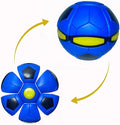 UFO Magic Ball, Portable Flying Toys Creative Fly Saucer Stomp Magic Balls, Decompression Flying Flat Disc Balls Toy for Childrens Outdoor Sports Kids Gift (Football Blue)