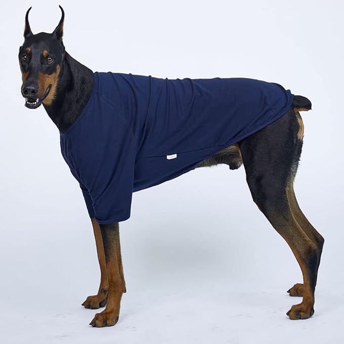 Dog Shirt for Small Dogs Plain T-Shirts Soft Breathable Dog Cotton Shirt pet Clothes (4X-Large, Navy)