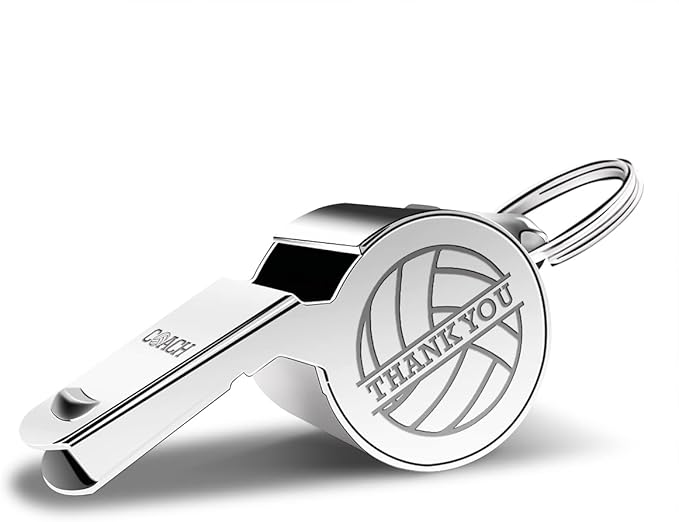 Whistle Thank You Volleyball Gifts for Coaches Teachers Whistle Emergency Coach Referee Lifeguard Loud Whistle for Men Women Referees Coach School Sports Coaches Whistle with Lanyard Cheer Coach Gift.