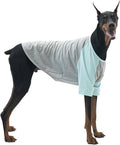 Dog Shirt for Small and Large Dogs Raglan Cotton T-Shirts Soft Breathable Dog Shirts pet Clothes Gray Series (5X-Large, Gray/Mint)