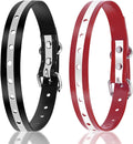 PetJoy Dog Collars Strap, Replacement Collar for Shock Reflective Collar, Adjustable Classic Dog Collar Strap for All Varieties Small Medium Large Dogs (Black & Red)