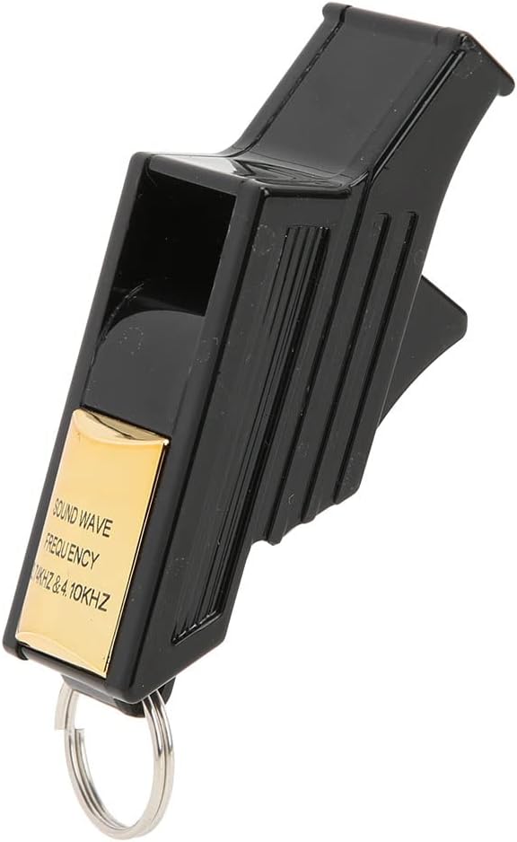 Loud Crisp Coach Whistle, Dog Whistle with Lanyard, Sports Referee Whistle for Adults Hiking Camping Training Basketball Football(Black&Gold)