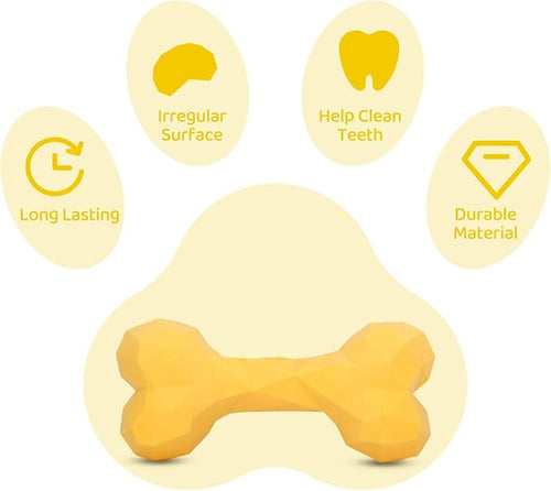 3 Pack Tough Dog Chew Toys for Medium and Large Breeds Cute Sturdy Dog Toys for Aggressive Chewers Bones Toy for Super Chewers Long Lasting Teeth Cleaning