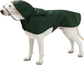 Pet Raincoat Packable Hooded Dog Rain Jacket Reflective Strips Lightweight Adjustable Poncho for Small Medium Large Dogs Army Green XXL, XXL (Back:24 Inches)