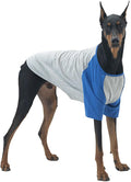 Dog Shirt for Small and Large Dogs Raglan Cotton T-Shirts Soft Breathable Dog Shirts pet Clothes Gray Series (5X-Large, Gray/Blue)