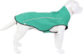 Mile High Life Dog Raincoat, Adjustable Waterproof Reflective Rain Jacket for Small Medium Large Dogs, Lightweight Breathable Pet Rain Coat with Leash Hole(Green,L Chest 32-40")