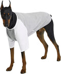 Dog Shirt for Small and Large Dogs Raglan Cotton T-Shirts Soft Breathable Dog Shirts pet Clothes Gray Series (X-Large, Gray/White)