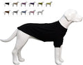 Lovelonglong Ribbed Dog T-Shirt Cotton Knitted Dog Sweaters for All Season Pet T-Shirts for Large Medium Small Dogs Black XL