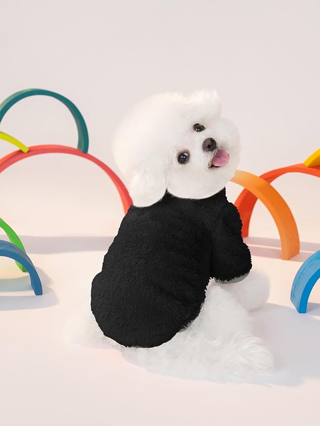 Haloumoning Dogs Fleece Winter Coats Jackets for Small and Medium Dogs Thick Full Zip Sherpa Turtleneck Puppy Jackets