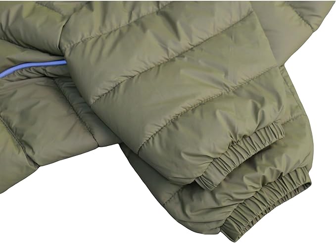 Dog Warm Jacket, 4 Legs Covered Waterproof Windproof Reflective Warm Dog Vest for Small Medium Large Dogs Olive Green L