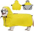 DENTRUN Dog Raincoat for Small Dogs (Chihuahua, Pomeranian) – Waterproof & Windproof, Lightweight for Walking, Hiking, Outdoor – Adjustable Hood, Leg Straps & Reflective Strips, S