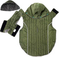 Fleece Dog Hoodie for Large Dogs Super Warm Doggie Jacket for Cold Winter Dog Coats,Green XXXL