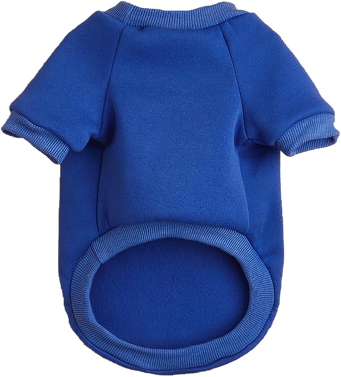 Puppy Sweater for Small Dogs Clothes Warm Winter Cat Clothe Pet Sweatshirt Knitwear Doggie Kitten Clothing, Blue, X-Small