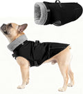 Mihachi Dog Coat for Small Dogs, Warm Dog Winter Coat Waterproof Dogs Jacket with Harness Built in Reflective Pet Fleece Vest, Puppy Cold Weather Coats Turtleneck & Windproof Dogs Snowsuit, Black S