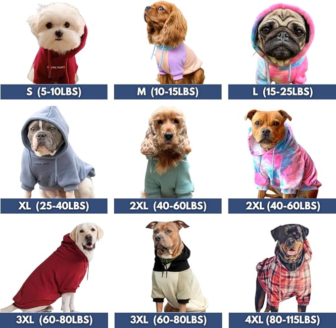 Spark Paws Dog Hoodie – Premium Dog Sweater for Small, Medium, and Large Dogs | Warm Outfits for French Bulldogs, Pitbull, Puppy, Winter Jacket Alternative - Green Plaid - S