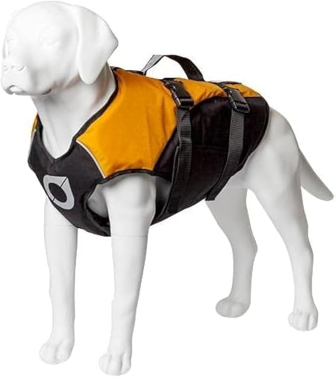 Stunt Puppy Float Doggy Life Jacket, Ergonomic Dog Life Vest for Swimming, Patented Design for Secure Fit, X-Large, Mango