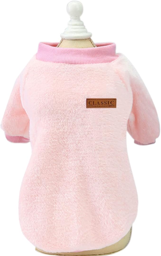 Jecikelon Pet Dog Clothes Dog Sweater Soft Thickening Warm Pup Dogs Shirt Winter Puppy Sweater for Dogs (Z01-Pink, X-Large)