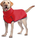 ROZKITCH Dog Winter Coat Soft Pullover Pajamas, Pet Windproof Warm Cold Weather Jacket Vest Cozy Jumpsuit Apparel Outfit Clothes for for Chritmas Walking Sleep BrightRed M