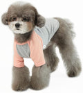 Dog Shirt for Small and Large Dogs Raglan Cotton T-Shirts Soft Breathable Dog Shirts pet Clothes Gray Series (Medium, Gray/Peach)