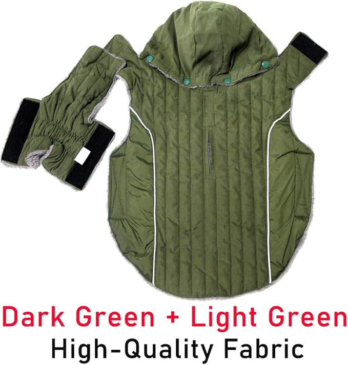 Fleece Dog Hoodie for Small Dogs Super Warm Puppy Jacket for Cold Winter Dog Coats,Green XS