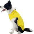 Waterproof Dog Raincoat, Adjustable Lightweight Dog Rain Jacket with Reflective Strip Leash Hole for Small Medium Large Dogs (Yellow, X-Large(37-55lb))