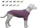 Lovelonglong Ribbed Dog T-Shirt Cotton Knitted Dog Sweaters for All Season Pet T-Shirts for Large Medium Small Dogs Taro Purple 3XL