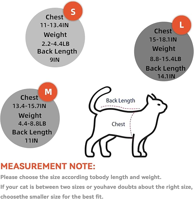 Kitten Onesies,Cat Recovery Suit for Abdominal Wounds or Skin Diseases,After Surgery Wear Anti Licking Wounds,Breathable E-Collar Alternative for Cat Grey M