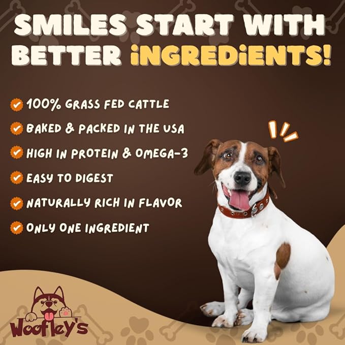 Woofley's 6 Inch Braided Collagen Sticks for Dogs - (100 Count) Bully Stick Rawhide Alternative Dog Chews No Hide Bones for Medium & Large Dogs