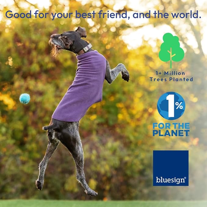 Goldpaw Stretchy Fleece Jacket for Small Dogs - Super Soft, Warm Dog Sweater - Pet Sweater Vest for Fall and Winter - Canine Clothes Made in The USA - Machine Washable - Blue Plaid - Size 12