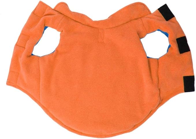 Gooby Sports Vest Dog Jacket - Blue, X-Large - Reflective Dog Vest with D Ring Leash Warm Fleece Lined Hook and Loop Closure for Small to Medium Dogs