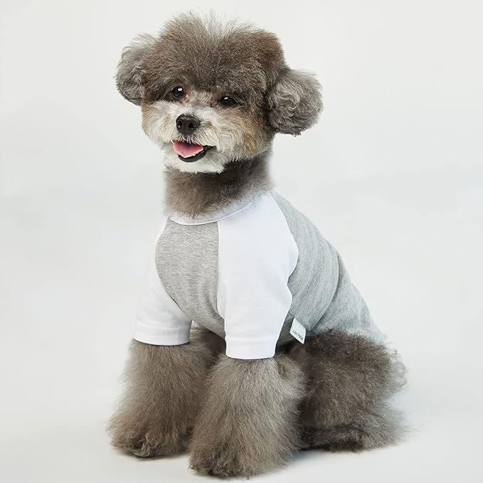 Dog Shirt for Small Dogs, Cotton, Gray