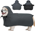 DENTRUN Dog Raincoat for Small Dogs (Chihuahua, Pomeranian) – Waterproof & Windproof, Lightweight for Walking, Hiking, Outdoor – Adjustable Hood, Leg Straps & Reflective Strips, S