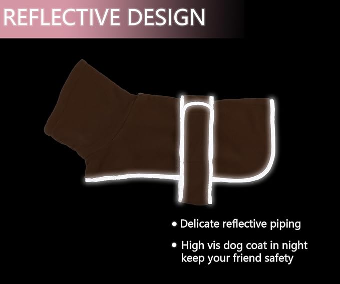 Geyecete Dachshund Sweaters for Dogs Jacket,Dachshund Coat Perfect Dog Winter Coat with Padded Fleece Lining,high Collar,Dog Snowsuit-Brown-M