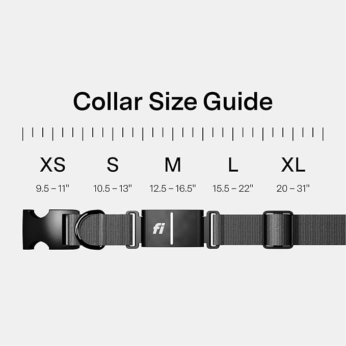 New Fi Series 3+ Smart Dog Tracker Collar – AI GPS for Dogs, Health & Behavior Monitor, Virtual Fence, Escape Alerts, Waterproof, Apple Watch Compatible 12Mo Membership Included